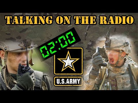 How to talk on an Army radio