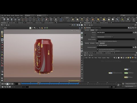 Droplets tutorial in Houdini FX