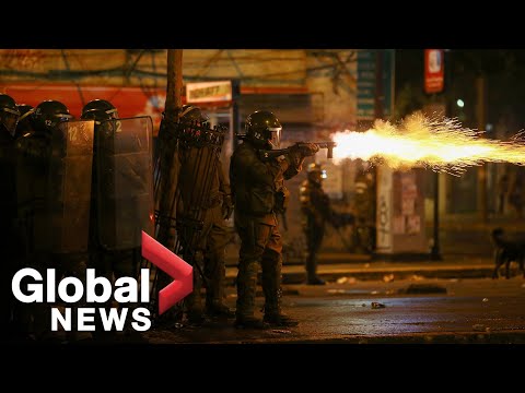 Chile Protests Violent Clashes Rock Santiago After Massive Anti Government Rally