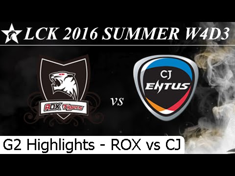 ROX vs CJ Game 2 Highlights + Total Damage - LCK Summer 2016 W4D3M3 Rox Tigers vs CJ Entus