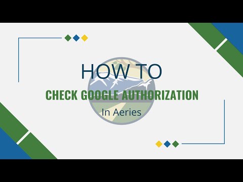 Locating Google Authorization In Aeries
