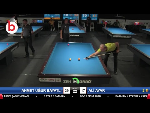 AHMET UĞUR BAYATLI & ALİ AYAR Bilardo Maçı - 2018 ERKEKLER 3.ETAP-3.TUR