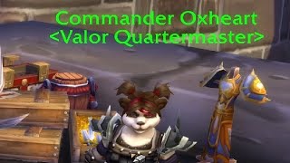Valor Point Vendor / quartermaster location in MoP Classic WoW