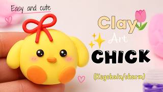 DIY clay CHICK 🐥First time trying SOFT CLAY ART💗✨ Turned out good🔥+ ShoutOut✌🏻✨ New series coming..🤪