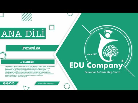 1#Azərbaycan dili.Fonetika 1-ci hissə
