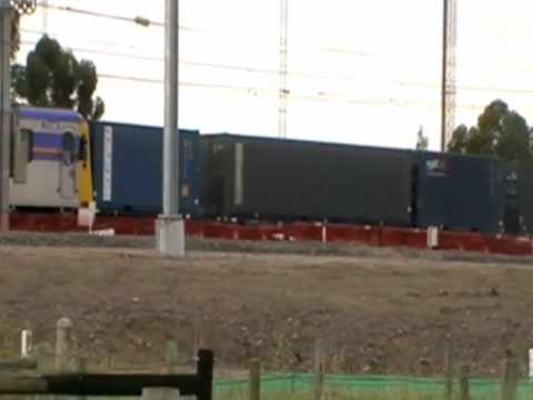 Trains in and around Laverton.