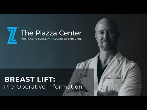 Breast Lift: Pre-Operative Instructions