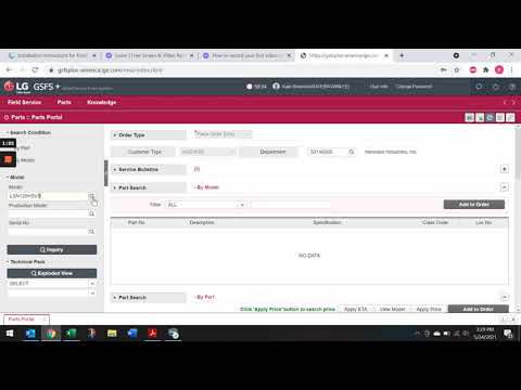 LG GSFS Parts Look Up