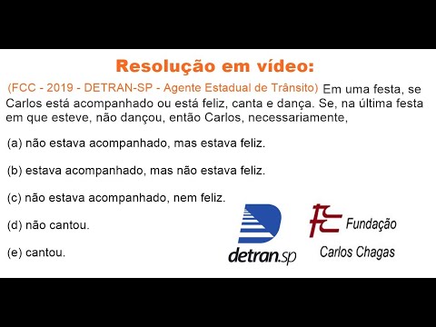 BANCA FCC 2019 - QUESTÃO DE ARGUMENTO LÓGICO