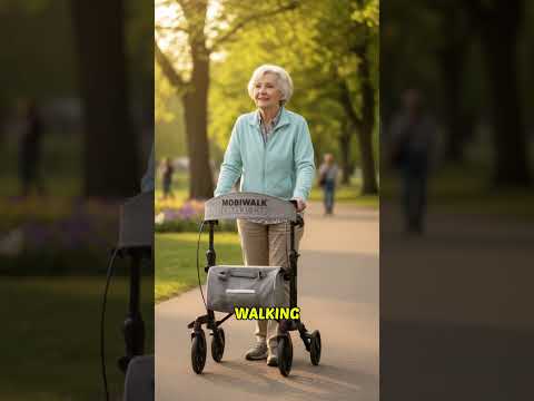 MobiWalk® SIT-RIGHT Rollator Walker with Adjustable Seat & Handles | Indoor & Outdoor Rollator | Extra Wide Padded Backrest | 8” Wheels with Brakes & Parking Lock