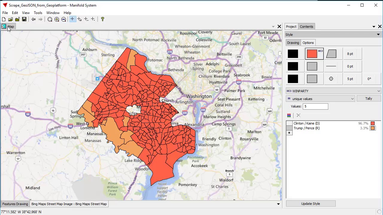 Manifold 9 - View and Scrape GeoJSON from Geoplatform