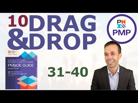 10 PMP Drag Drop Questions 1 to 10