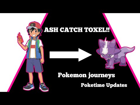 Ash catchs Toxtricity Pokemon journeys Pokemon master journeys