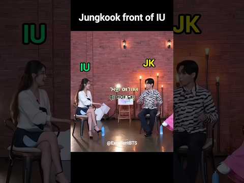 JK with IU wait for end 🤣#bts #jungkook #btsfunny #shorts