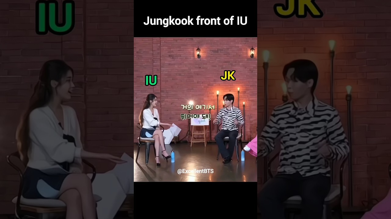 JK with IU wait for end 🤣#bts #jungkook #btsfunny #shorts