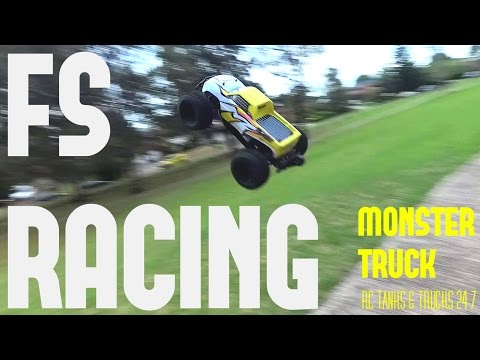 FS RACING 1/10 Brushless 4WD Monster Truck - Skate Bowl Bash On 2s & 3s