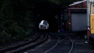 preview picture of video '9F,92214 seen coming through Grosmont tunnel on the NYMR.'