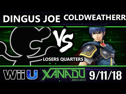 S@X 267 Smash 4 -  Dingus Joe (Game and Watch) Vs. SL | ColdWeatherr (Marth) Wii U Losers Quarters