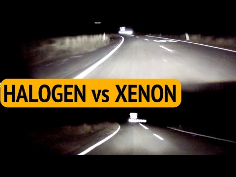 Xenon vs. Halogen headlight comparison (also Static vs. Adaptive headlights)