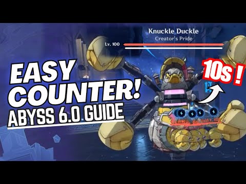 Gimme 10 Seconds~ How to EASILY BEAT Knuckle Duckle as F2P in Spiral Abyss 6.0 - Genshin Impact