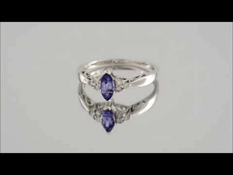 9ct White Gold Tanzanite And Diamond Ring - D6639