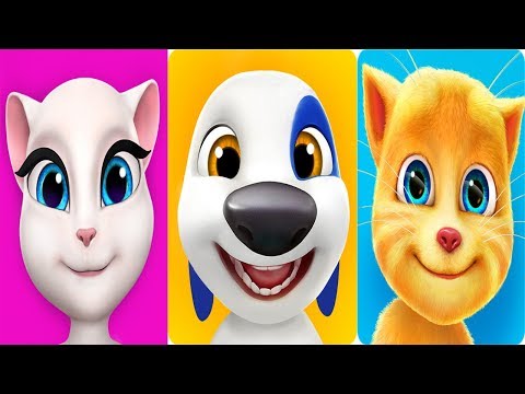 Talking Tom Gold Run: Talking Angela vs Talking Hank vs Talking Ginger