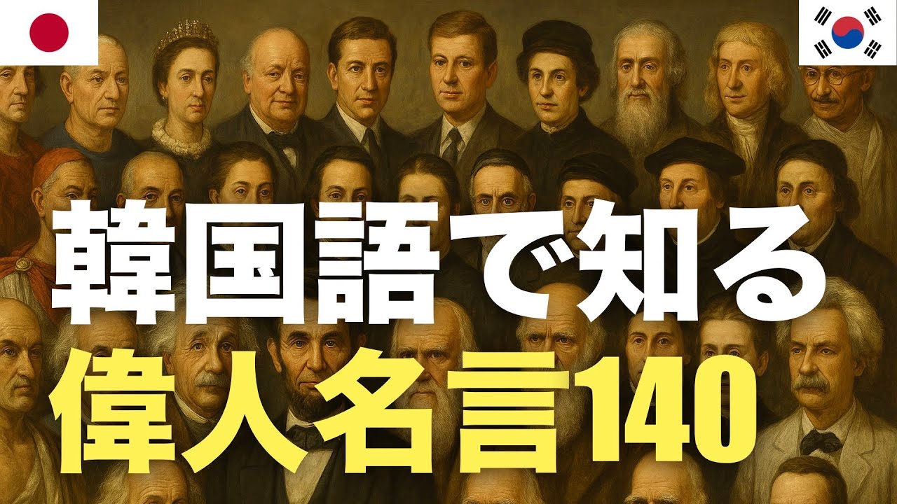 韓国語で知る偉人名言140 | 聞き流し | 第二外国語 | 音声学習 | リスニング練習 韓国語で知る偉人名言140 | 聞き流し | 第二外国語 | 音声学習 | リスニング練習