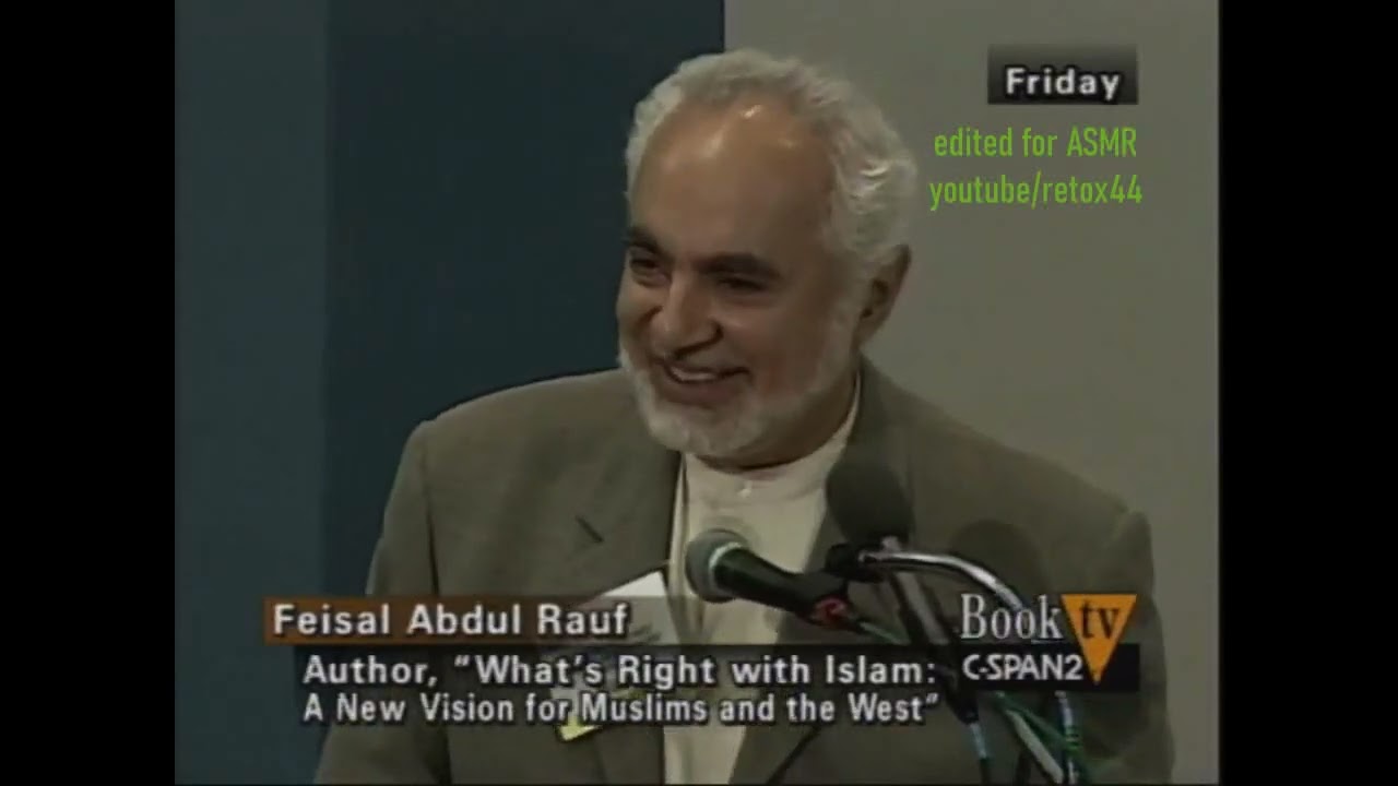 Unintentional ASMR   Feisal Abdul Rauf Deep Voice Speech Panel   Understanding Islam Through Books