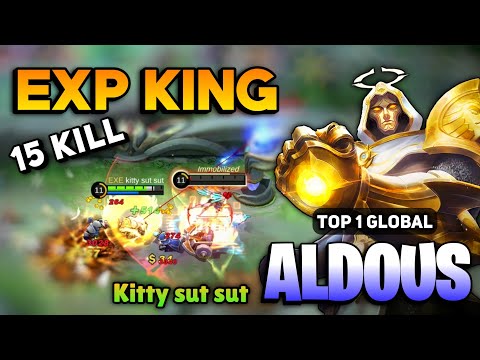 ALDOUS EXP LANE! One Shot Build [ Aldous Best Build Top 1 Global ] By Kitty sut sut - Mobile Legend