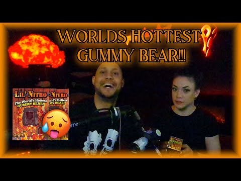 Crix and his Wife eat the WORLDS HOTTEST Gummy bear! "Lil Nitro" Challenge is INSANELY HOT!!!