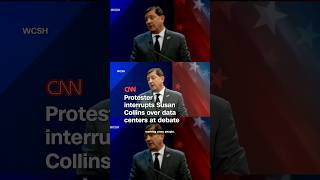 Protester interrupts Susan Collins at Maine Senate debate over data center climate impact