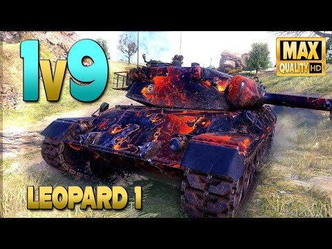 Leopard 1: Alone versus 9 in tier X battle - World of Tanks