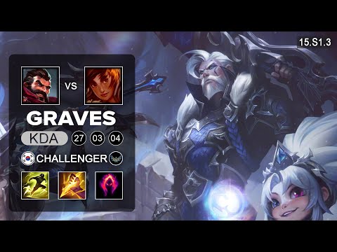 Graves vs Taliyah Jungle - KR Challenger - Patch 15.S1.3 Season 15