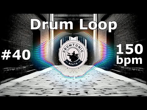 #40 Drum Loop 150 bpm 🥁 Bass Guitar Backing Tracks 🥁 DrumTonic Beats