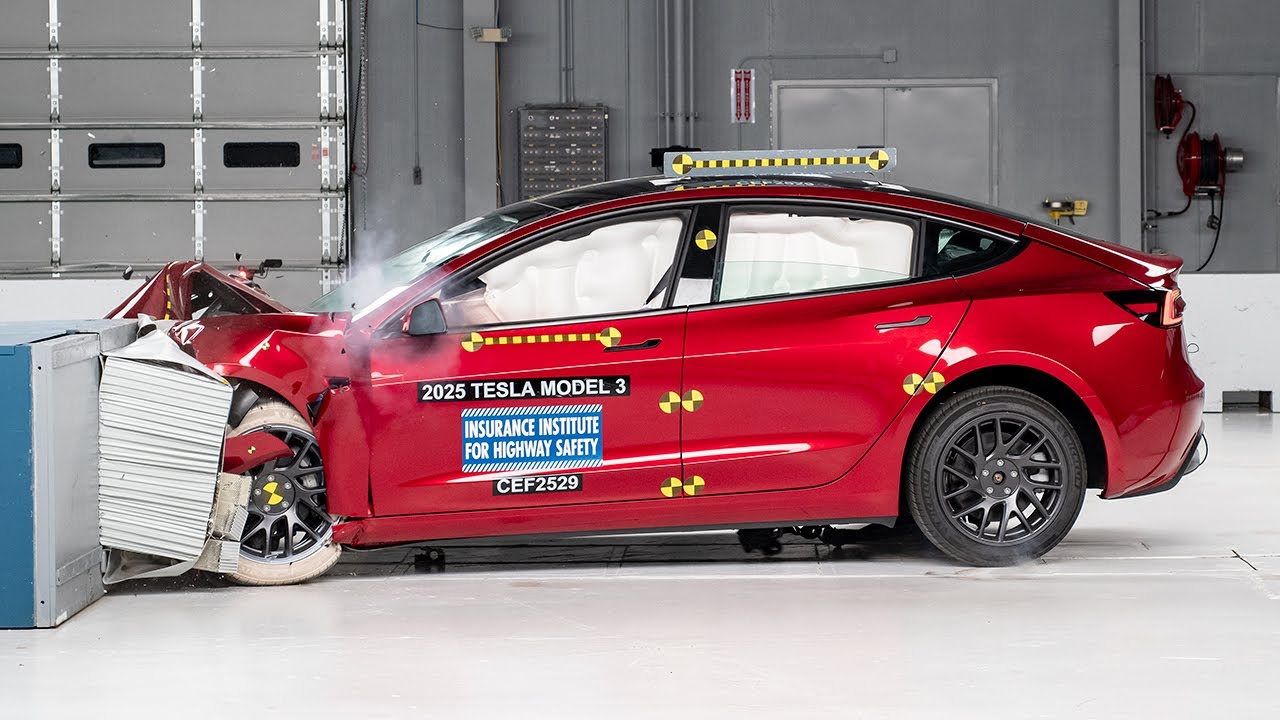 2025 Tesla Model 3 Scores Acceptable Rating in the IIHS Moderate ...