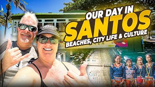 Our Day in Santos, Brazil 🇧🇷 | Beaches, City Life, & Budget Finds!