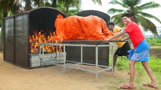 250 Kg WHOLE BEEF ROAST | 5 Hours Roasting a Whole Buffalo Tandoor | Cooking In Village