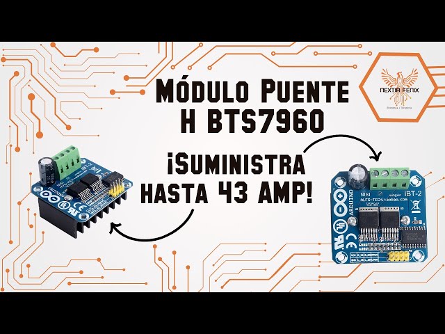 Vídeo relacionado con BTS7960 Módulo de Accionamiento del Motor Binghe BTS7960 43A High Power Motor Driver Module Controlador de Motor Compatible con Arduino Current Limit