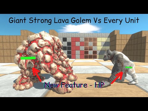 Giant Strong Lava Golem Vs Every Unit ARBS |Animal Revolt Battle Simulator