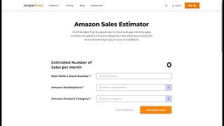 How to use Free Jungle Scout Sales Estimator tool