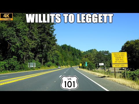 US-101 North: Willits to Leggett, California | Driving North to the Redwood Empire/North Coast