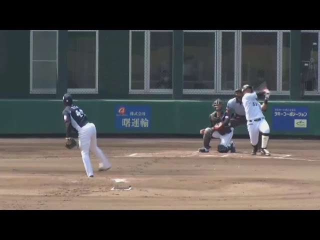 【ファーム】マリーンズ・山口 ホームランで自慢のパワーを見せる!! 2020/9/5 M-L(ファーム)