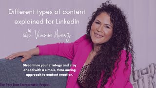 Different types of content explained for LinkedIn