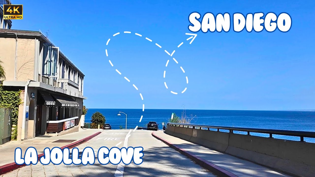 Driving La Jolla Cove | California's Most Beautiful Coastal Drive | 4K