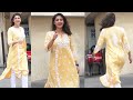 Vaste Girl Dhvani BHanushali Looks Gorgeous In Kurti Pant Snapped At Karan Johar Office