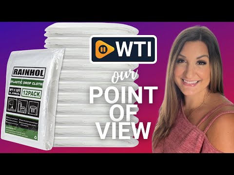 12 Pieces Plastic Drop Cloth 9x12 Ft - RAINHOL Clear Plastic Sheeting - WTI product video review