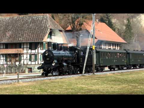 SBB Historic Sonderzug mit B 3/4 bei der EInfahrt in Ramsei