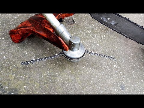 Homemade Chain for TRIMMER?  !!!!!   JUST EXPERIMENT   !!!!! + TEST