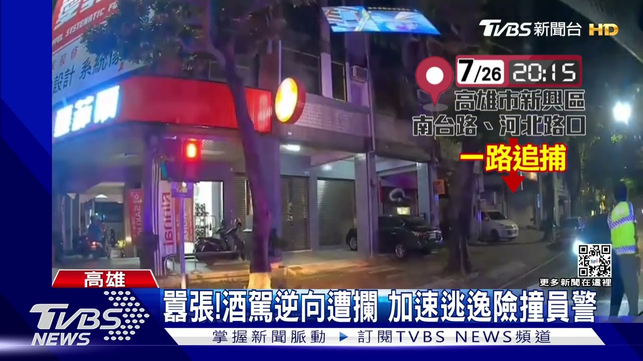 囂張！酒駕逆向遭攔　加速逃逸險撞員警