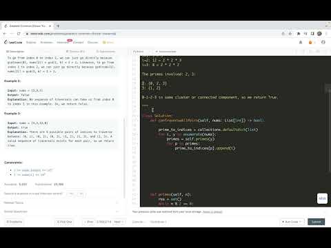 leetcode 2709. Greatest Common Divisor Traversal - union-find for finding connected components